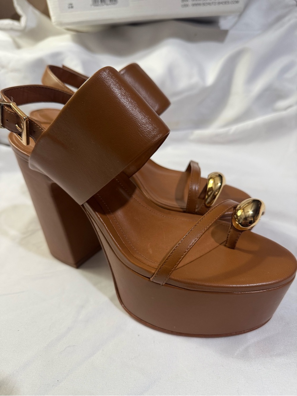 SCHUTZ MANDY PLATFORM LEATHER SANDAL W/SIZE 8.5 B